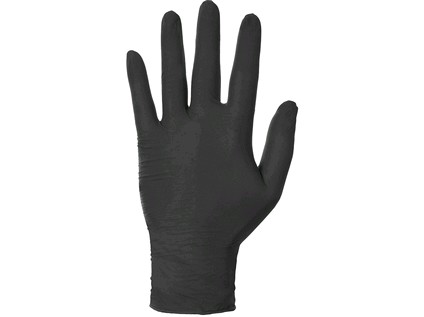 Rukavice CXS STERN BLACK, jednorázové, nitrilové, černé, vel. 9